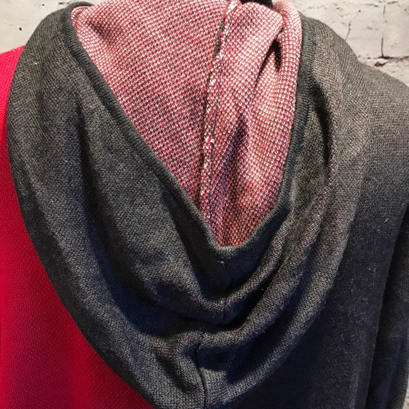 Color block hoodie oversized long zip up - Picture 7 of 9